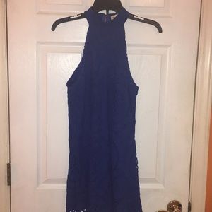 Royal blue sleeveless dress